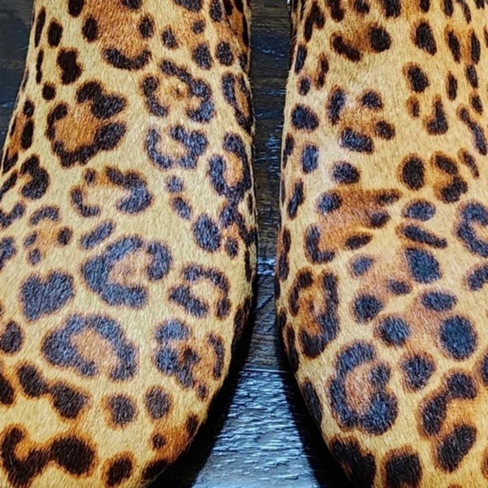 Jack Rogers Berkley animal leopard print calf hair Bootie boots size 8.5 new!!! - Picture 7 of 14